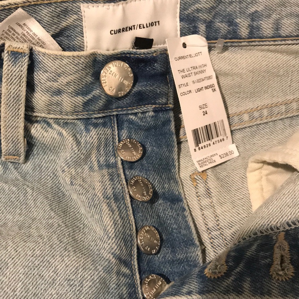 Current Elliott ultra high waisted skinny jeans - Picture 5 of 6